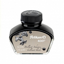 Чернила 62,5мл черные PELIKAN INK 4001 Brilliant Black 329144