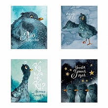 Тетрадь  48л клетка ассорти Странные голуби Полином, 3217        