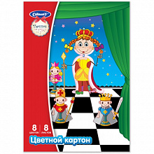 Картон 8 цв 8л А3 Cullinan Пеппи FK-7308-P