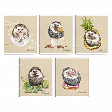 Тетрадь  48л клетка Ежики Феникс 56676