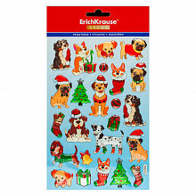 Наклейки Новогодние собачки Erich Krause Decor, 46725