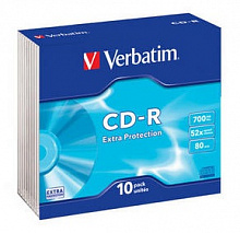 Диск CD-R 700MB 52x 10шт (цена за шт) Verbatim, 43415