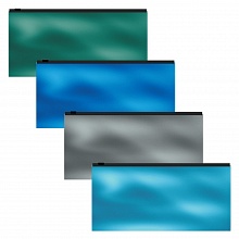 Папка-конверт на молнии 230х105мм ассорти Glossy Ice Metallic Erich Krause, 53298