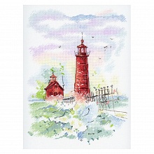 Набор для творчества Вышивание Морская гавань 27х20см, Aquarelle А-005