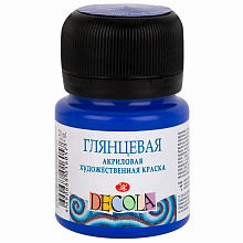 Краска акриловая глянцевая 20мл ультрамарин Decola 2926511
