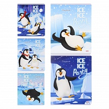 Тетрадь  48л клетка Пингвины на льду Проф-Пресс TМ Profit, 48-1200