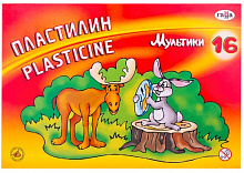 Пластилин 16 цв Мультики 320г Гамма, 280027