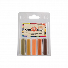 Глина 20гр 5цв., Craft&Clay Сафари, полимерная, CCL02