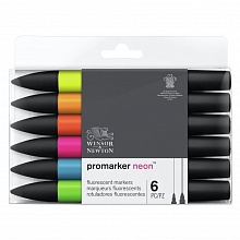 Набор маркеров художественных Winsor&Newton PRO 6цв яркие оттенки 0290110
