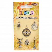 Набор для творчества шармы металлические 6шт Путешествие Decola Vintage 5947