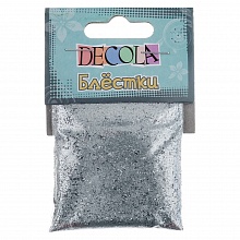 Блестки для декора 20г серебро 0.2мм Decola W041-202-0,2