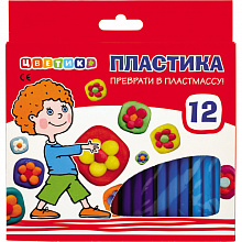Пластика 12 цв.,240гр,ЦВЕТИК,3441071,ЗХК