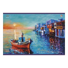 Блокнот для эскизов 40л Морские пейзажи 80г/м2 Канц-Эксмо Б40105