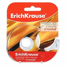 Клейкая лента с диспенсером 12мм х25м Erich Krause Crystal 19445