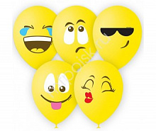 Шарики воздушные М12 Смайл YELLOW 4690296041168