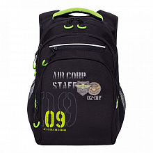 Рюкзак 29х39х20см черно-салатовый GRIZZLY RB-050-2