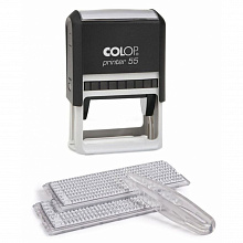 Штамп самонаборный 10-строчный 40х60мм русский и латинский шрифты Colop PRINTER 55 SET-F