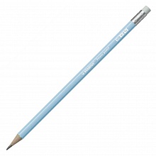 Карандаш чернографитный HB с ластиком шестигранный корпус голубой STABILO SWANO PASTEL 4908/06-HB
