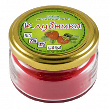 Свеча ароматическая Клубника в стекле с крышкой, 5027041