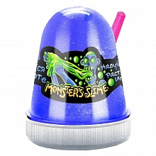 Слайм 130гр синий светится в темноте Monster's Slime Kiki, SL010