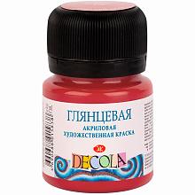 Краска акриловая глянцевая 20мл бордовая Decola 2926325