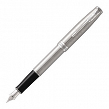 Ручка перьевая 0,8мм синие чернила PARKER Sonnet Core Stainless Steel GT F 1931509/F526