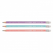 Карандаш чернографитный HB с ластиком трехгранный MAPED Black Peps Pastel 851730