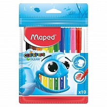 Фломастеры 10 цветов суперсмываемые MAPED Color Peps Ocean 845724