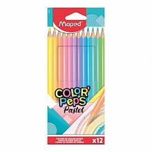 Карандаши 12 цв пастельные цвета трехгранные MAPED Color Peps Pastel 832069