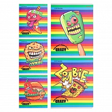 Тетрадь  48л клетка Зомби-еда ассорти Проф-Пресс, 48-3017