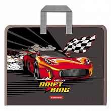 Папка на молнии А4+ пластиковая с ручками Drift King Erich Krause, 52846