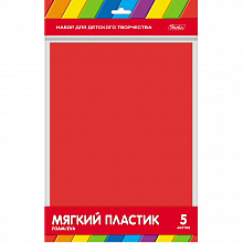 Фоамиран красный 5л. А4 Hatber Пмц4_00015