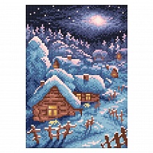 Мозаика алмазная 19х27см Зимний пейзаж BrilliArt, МС-005