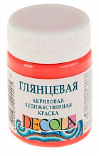 Краска акриловая глянцевая 50мл коралловая Decola 2928355