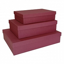 Коробка подарочная прямоугольная 29x19x8см бордовая Д10103П.315.2