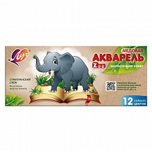 Краски акварельные медовые 12 цветов ZOO Мини Луч, 19с1247-08