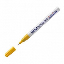 Маркер-краска 1мм желтый нитро-основа металлический корпус Extra Fine Paint Marker MunHwa, EFPM-08