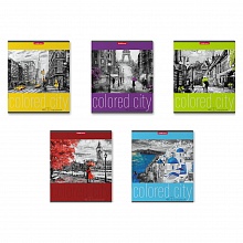 Тетрадь 48л клетка ассорти Colored City Erich Krause, 58275