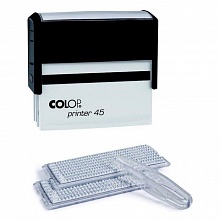 Штамп самонаборный 7-строчный 82х25мм русский и латинский шрифты Colop Printer 45N SET- F