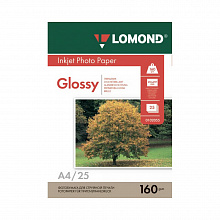 Фотобумага Lomond А4 160г/м2 глянцевая 25л 0102079