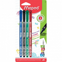 Набор капиллярных ручек 4цв 0,8мм трехгранные MAPED Graph Peps 749627