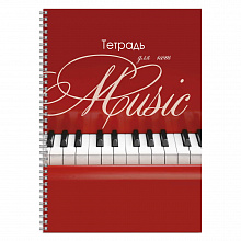 Тетрадь для нот 32л А4 Клавиши на красном ФЕНИКС 57286