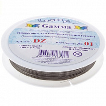 Проволока для бисера 0,3ммх100м под серебро Gamma DZ 01