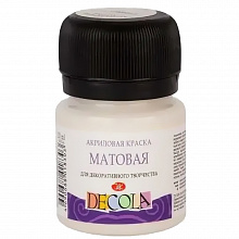 Краска акриловая матовая 20мл слоновая кость Decola 14326259