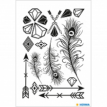 Наклейки Бриллианты Classic черно-белые HERMA TATTOO, 15172