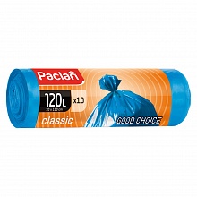Пакет для мусора 120л рулон 10шт. ПНД 20мкм 110х70см Paclan Classic ш/к2157