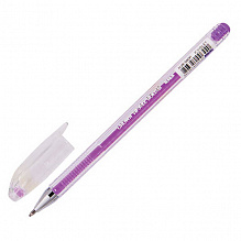Ручка гелевая 0,8мм фиолетовый стержень CROWN Pastel, HJR-500P