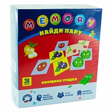 Игра карточная Найди пару Memory Овощная грядка РАКЕТА, Р2411