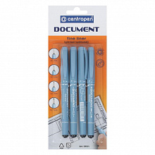 Набор линеров Document (0,1; 0,3; 0,5; 0,7 мм) в блистере Centropen 2631/4PVC