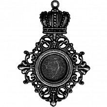 Заготовка для украшений Royal Medallion серебро 3,5х5см Spellbinders GL2-008S